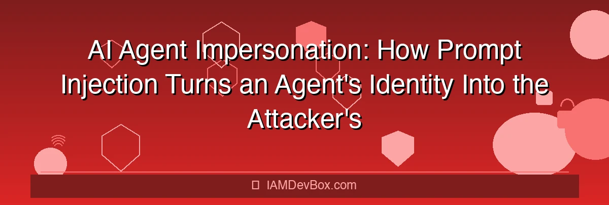 AI Agent Impersonation: How Prompt Injection Turns an Agent's Identity Into the Attacker's