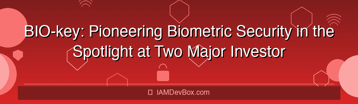 BIO-key: Pioneering Biometric Security in the Spotlight at Two Major Investor Conferences
