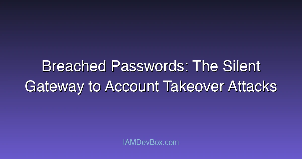 Breached Passwords: The Silent Gateway to Account Takeover Attacks