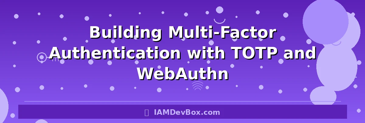 Building Multi-Factor Authentication with TOTP and WebAuthn