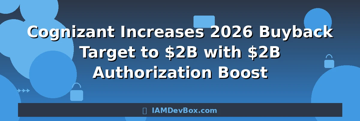Cognizant Increases 2026 Buyback Target to $2B with $2B Authorization Boost
