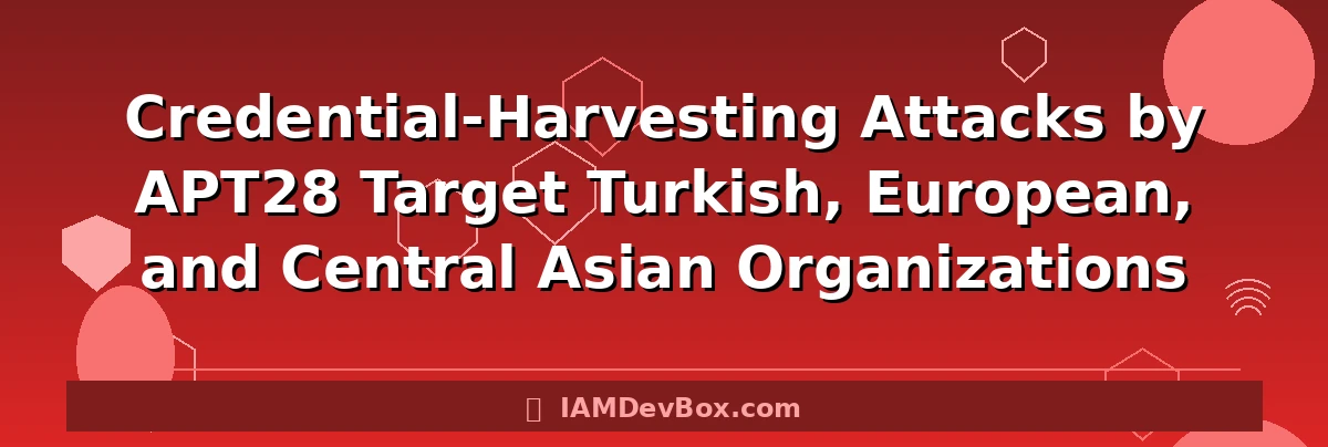 Credential-Harvesting Attacks by APT28 Target Turkish, European, and Central Asian Organizations
