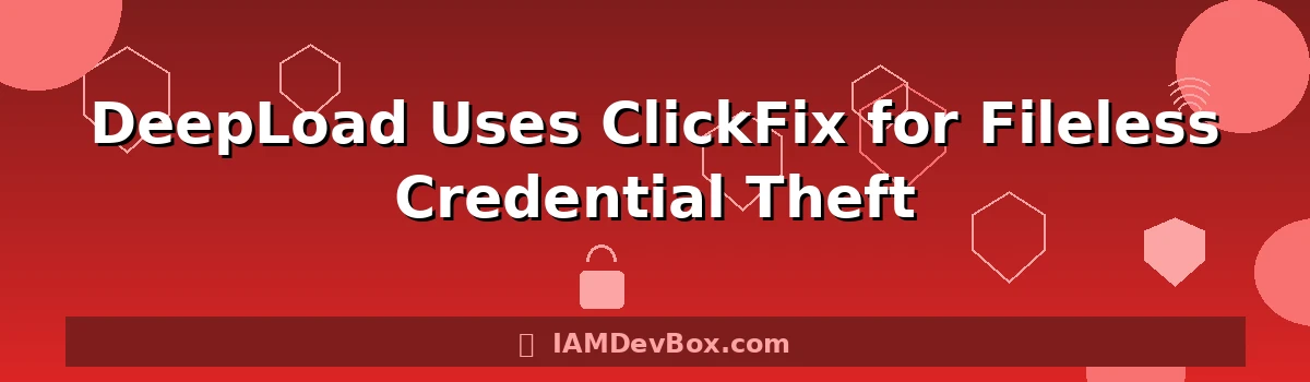DeepLoad Uses ClickFix for Fileless Credential Theft