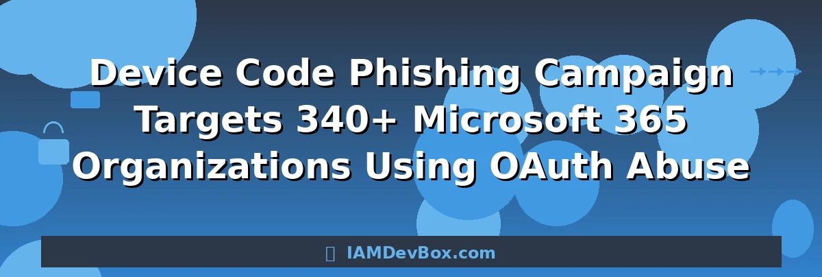 Device Code Phishing Campaign Targets 340+ Microsoft 365 Organizations Using OAuth Abuse