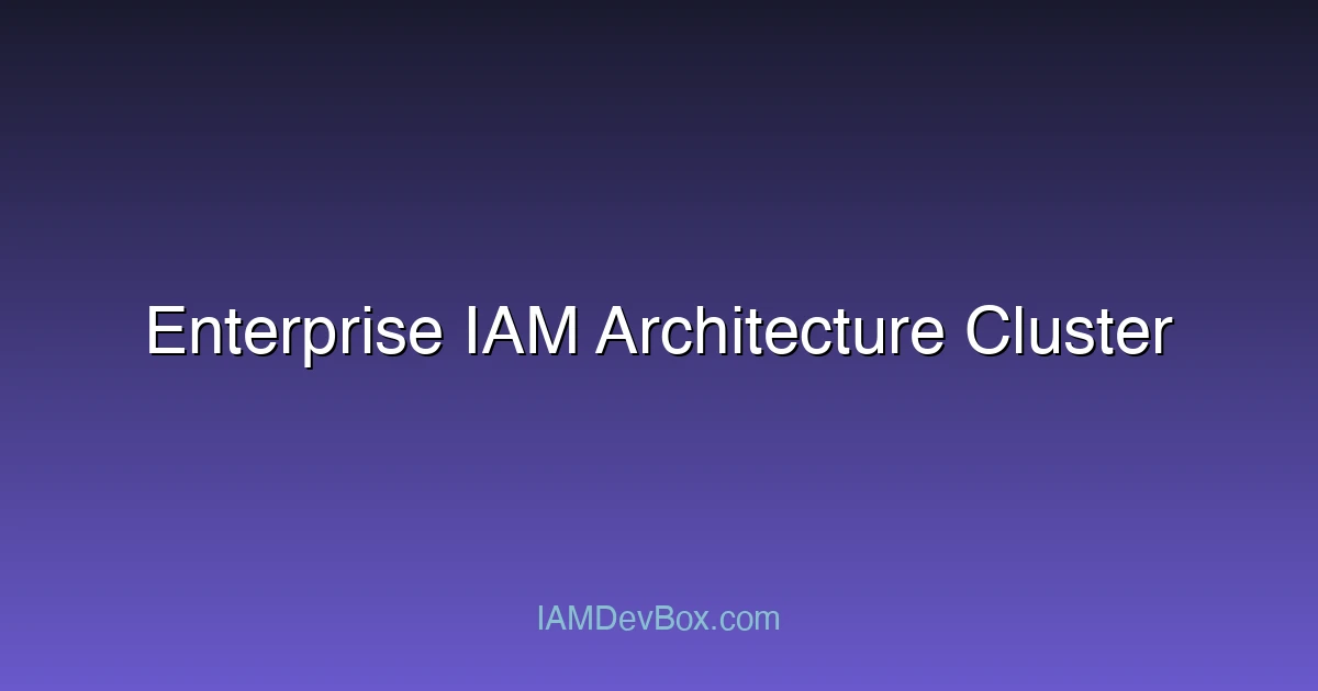 Enterprise IAM Architecture Cluster