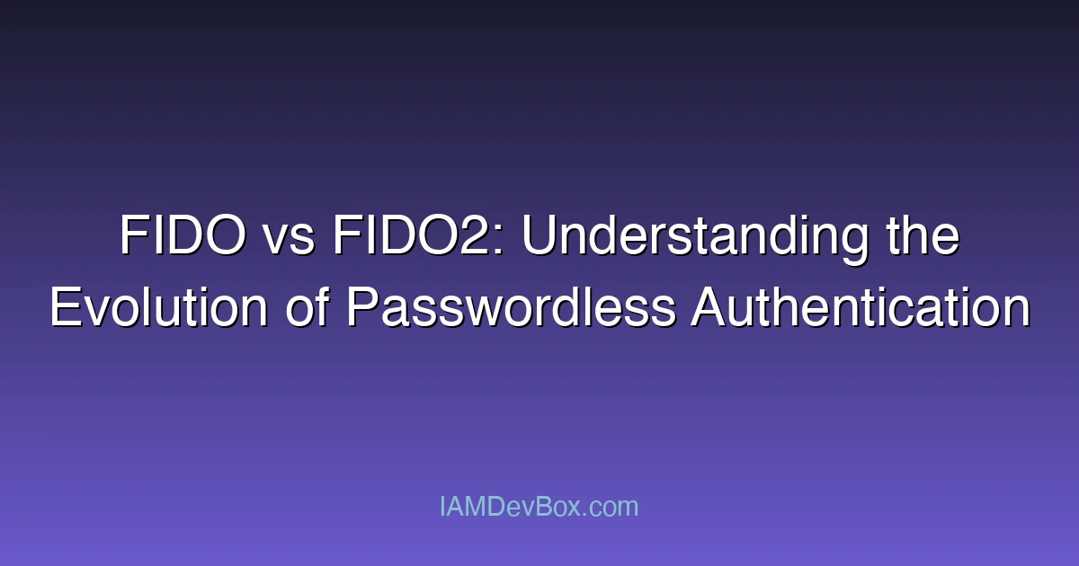 FIDO vs FIDO2: Understanding the Evolution of Passwordless Authentication