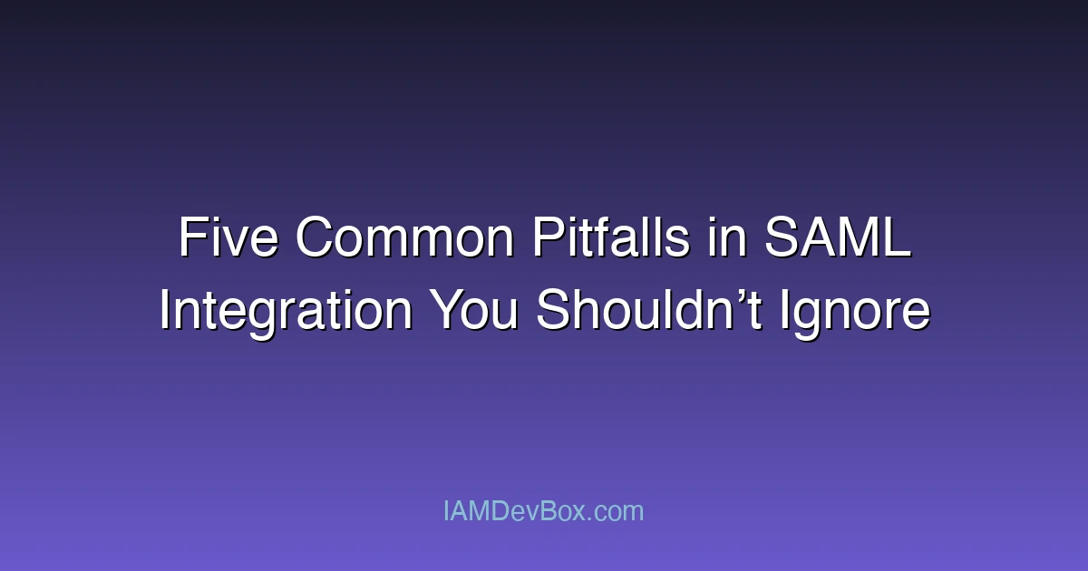 Five Common Pitfalls in SAML Integration You Shouldn’t Ignore
