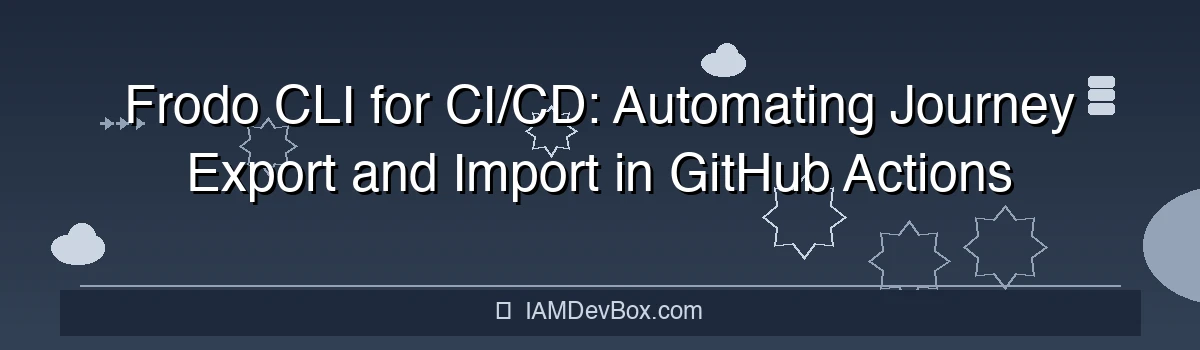 Frodo CLI for CI/CD with GitHub Actions
