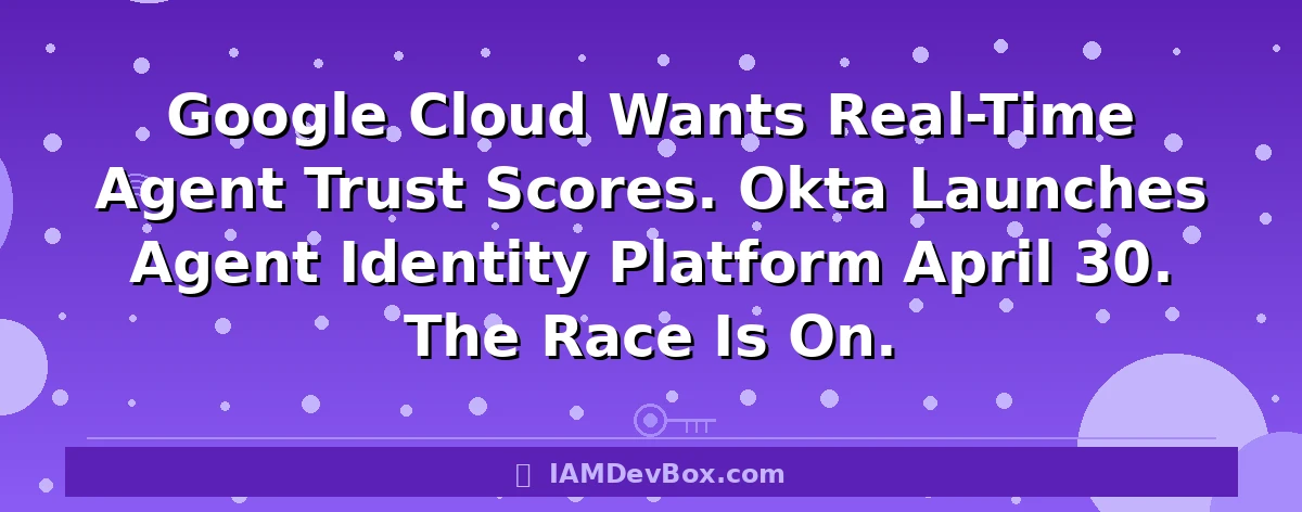 Google Cloud Wants Real-Time Agent Trust Scores. Okta Launches Agent Identity Platform April 30. The Race Is On.