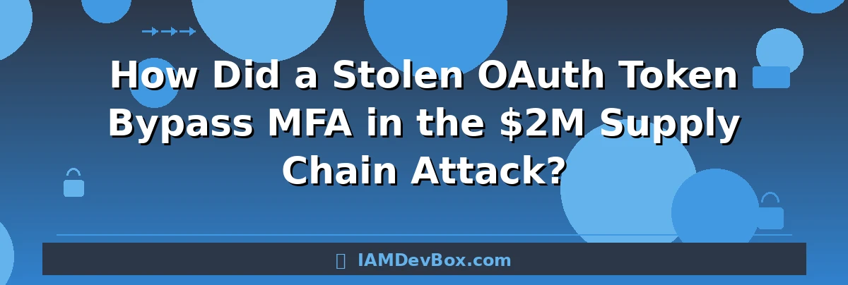 How Did a Stolen OAuth Token Bypass MFA in the $2M Supply Chain Attack?