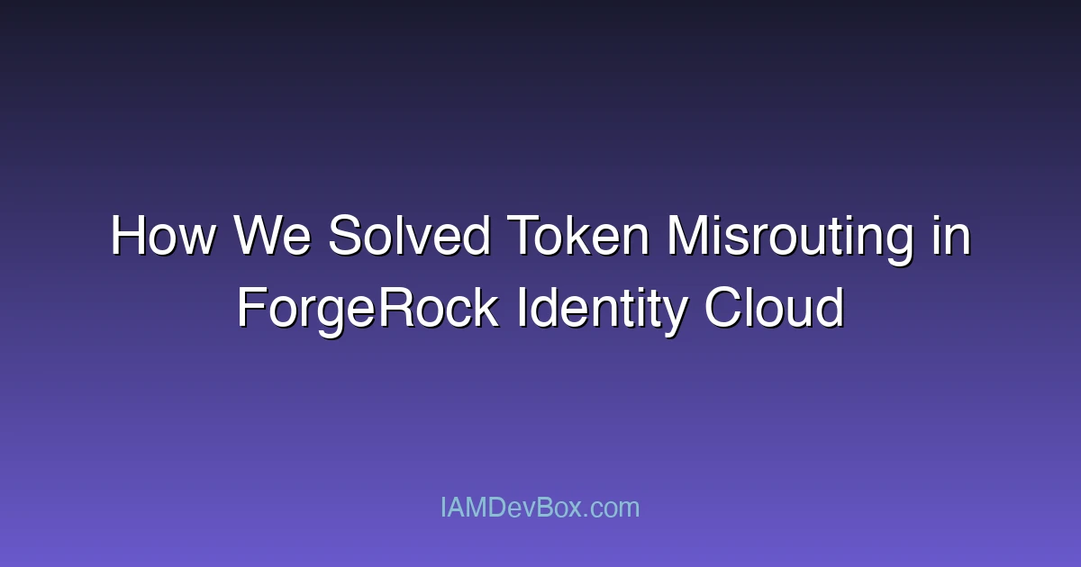 How We Solved Token Misrouting in ForgeRock Identity Cloud