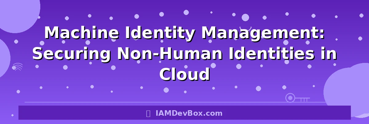 Machine Identity Management: Securing Non-Human Identities in Cloud