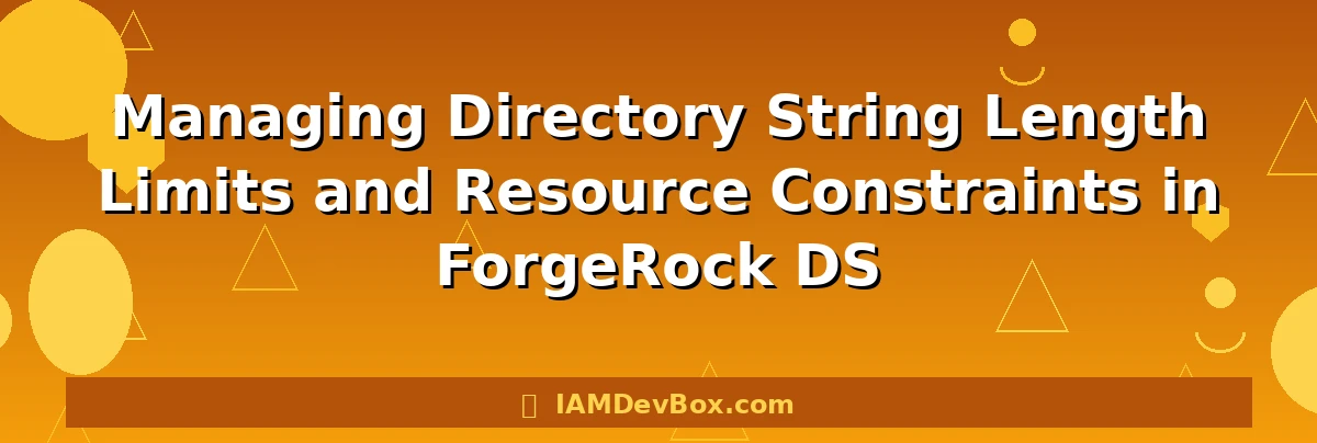 Managing Directory String Length Limits and Resource Constraints in ForgeRock DS