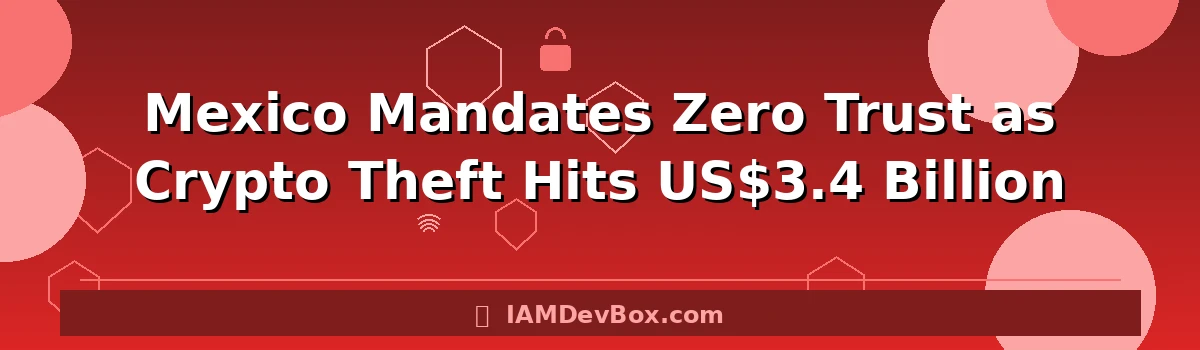 Mexico Mandates Zero Trust as Crypto Theft Hits US$3.4 Billion