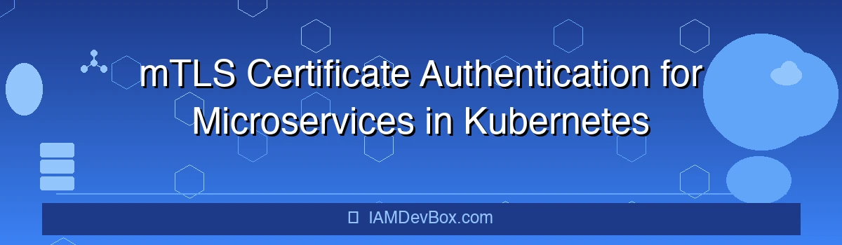 mTLS Certificate Authentication for Microservices in Kubernetes