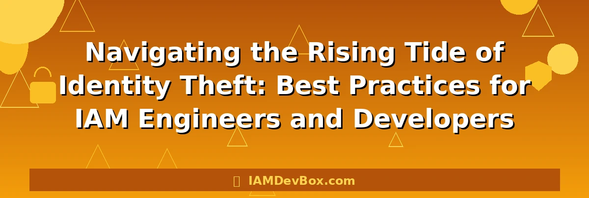 Navigating the Rising Tide of Identity Theft: Best Practices for IAM Engineers and Developers