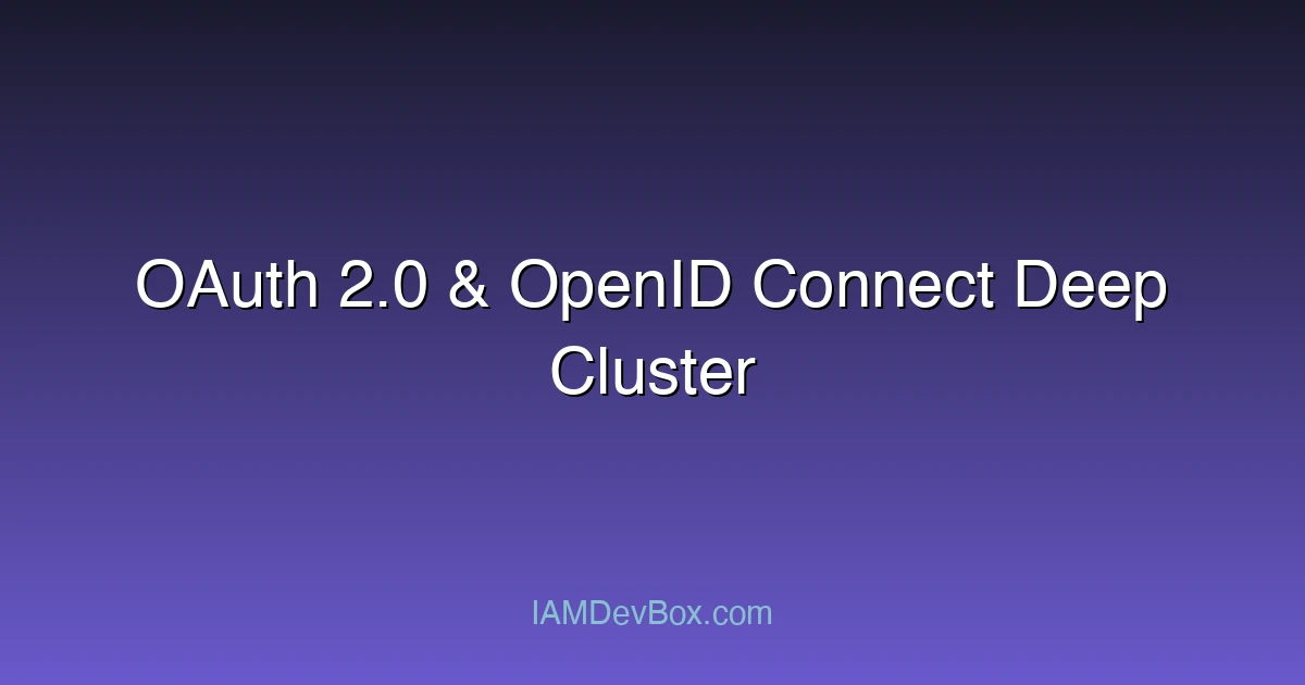 OAuth 2.0 & OpenID Connect Deep Cluster
