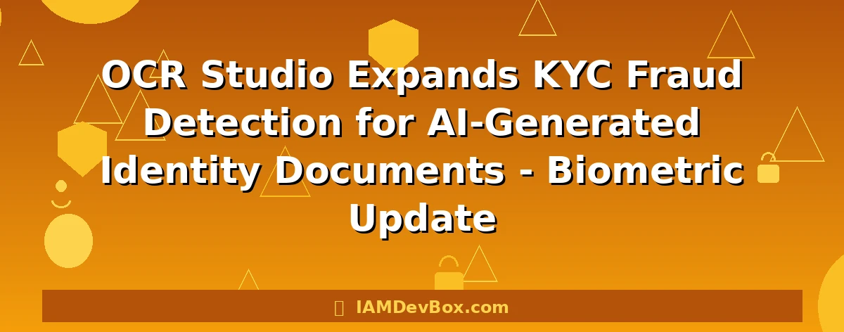 OCR Studio Expands KYC Fraud Detection for AI-Generated Identity Documents - Biometric Update
