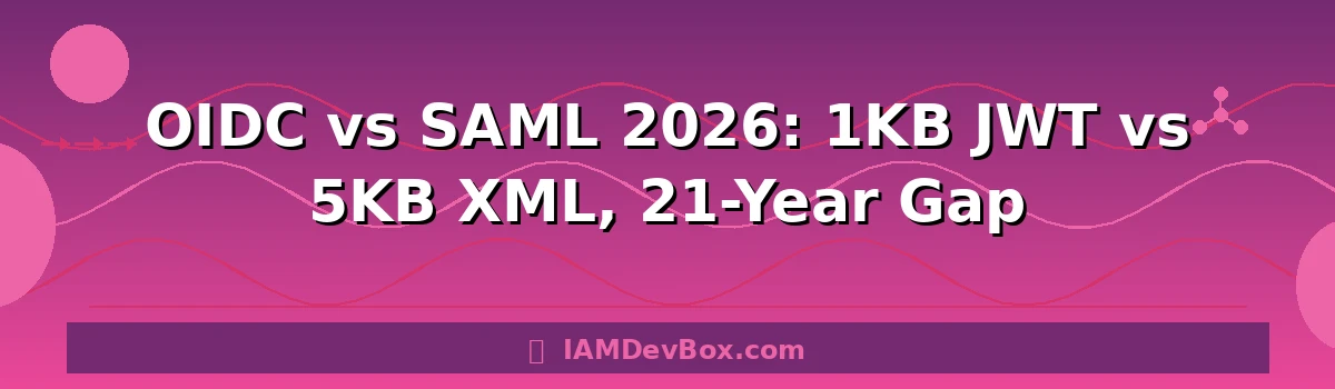 OIDC vs SAML 2026: 1KB JWT vs 5KB XML, 21-Year Gap