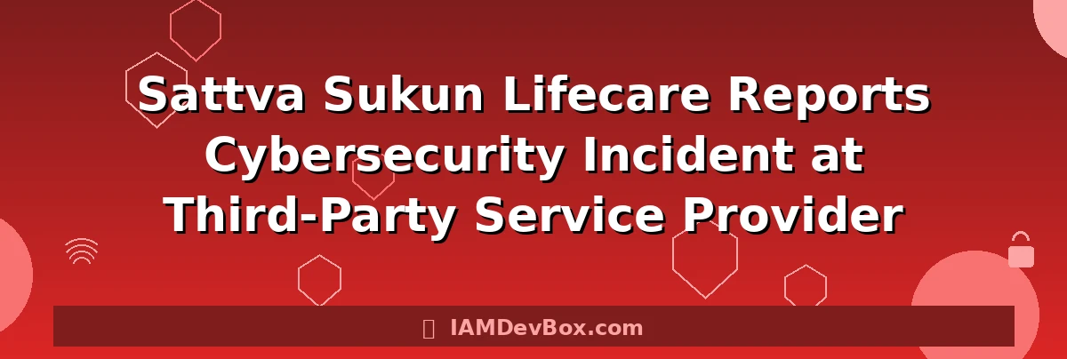Sattva Sukun Lifecare Reports Cybersecurity Incident at Third-Party Service Provider