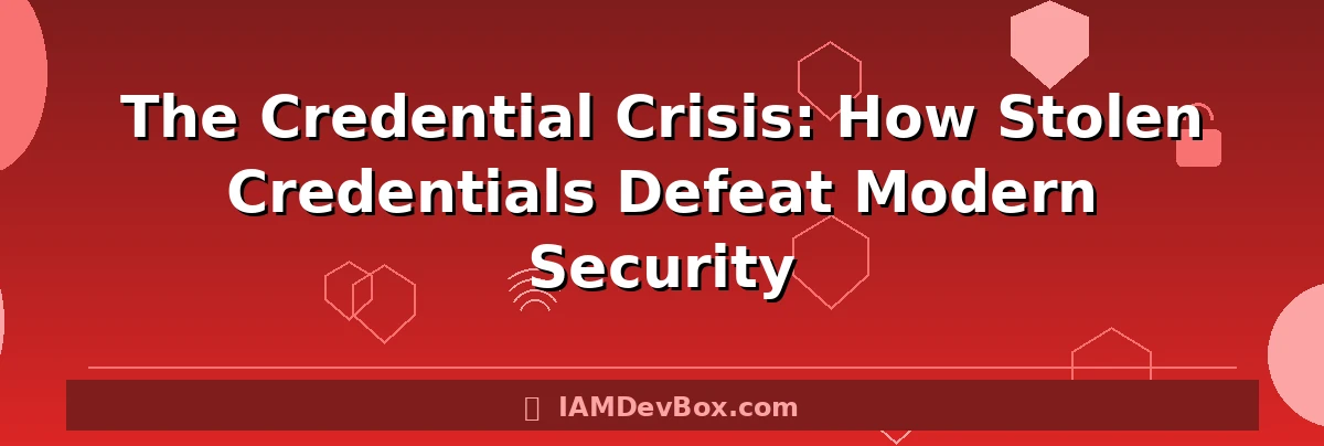 The Credential Crisis: How Stolen Credentials Defeat Modern Security