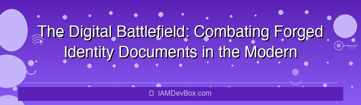 The Digital Battlefield: Combating Forged Identity Documents in the Modern Age