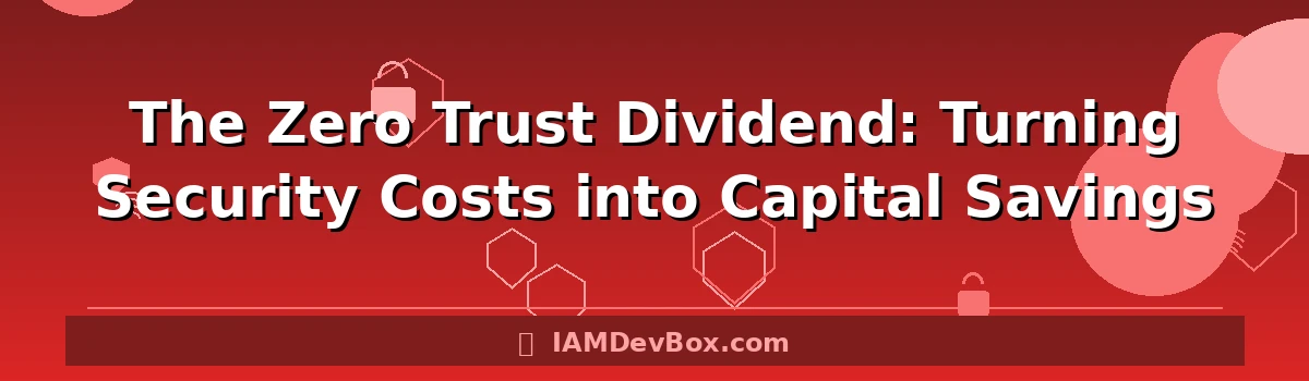 The Zero Trust Dividend: Turning Security Costs into Capital Savings
