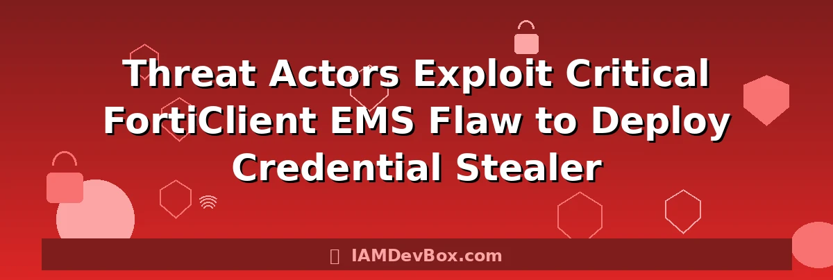 Threat Actors Exploit Critical FortiClient EMS Flaw to Deploy Credential Stealer