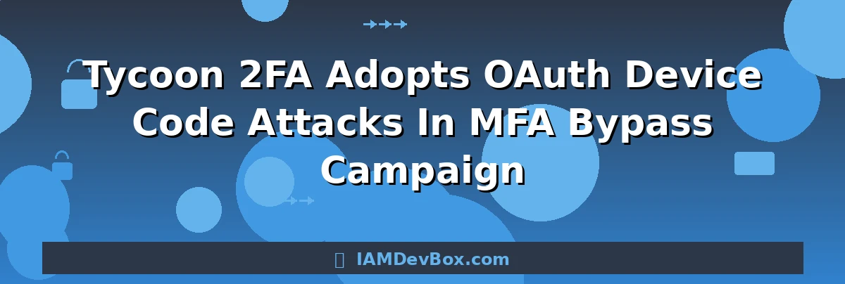 Tycoon 2FA Adopts OAuth Device Code Attacks In MFA Bypass Campaign