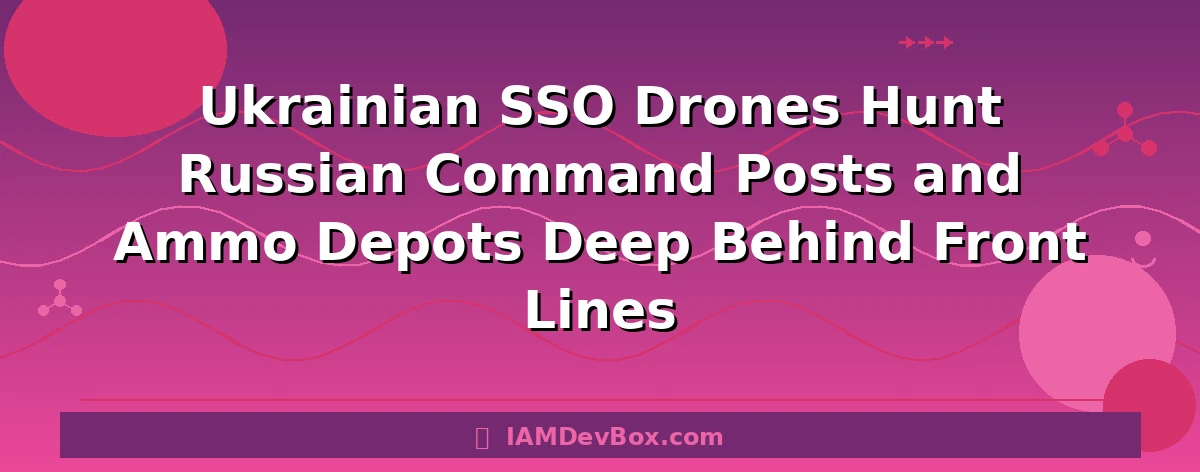 Ukrainian SSO Drones Hunt Russian Command Posts and Ammo Depots Deep Behind Front Lines