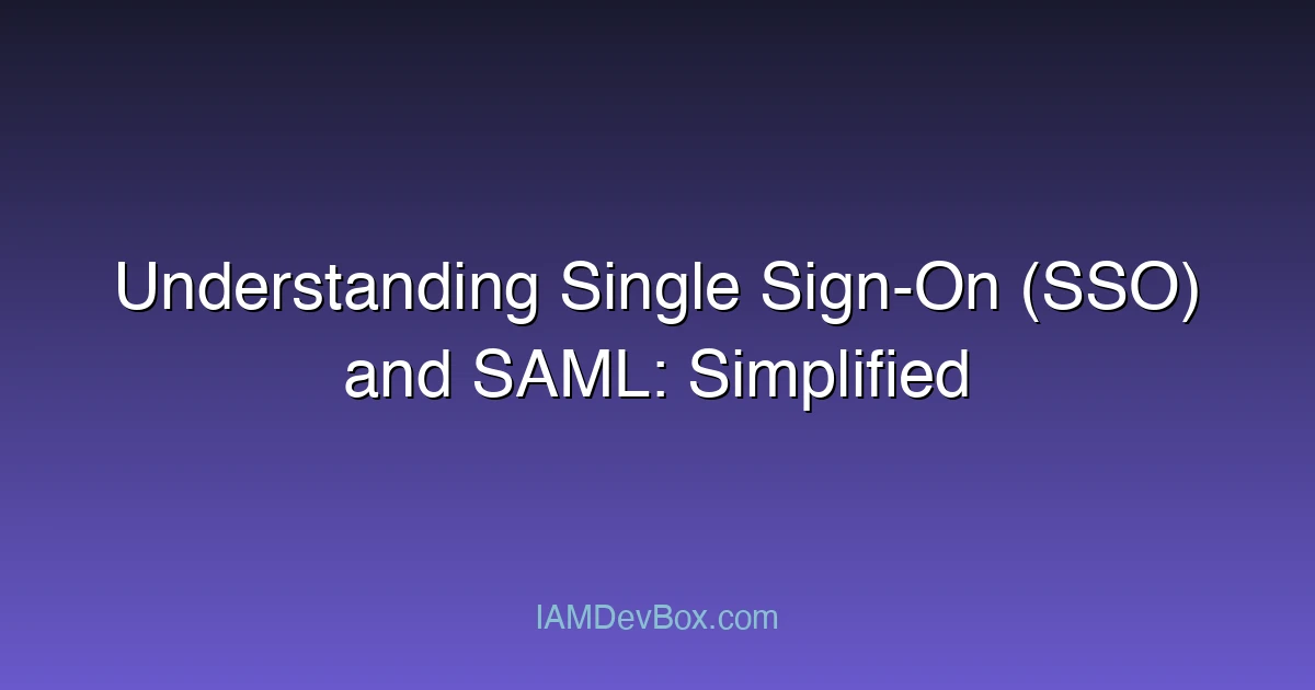 Understanding Single Sign-On (SSO) and SAML: Simplified
