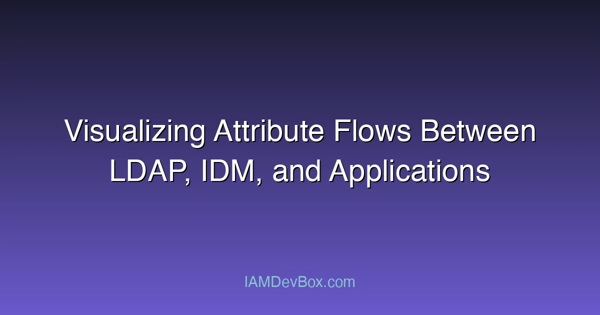 Visualizing Attribute Flows Between LDAP, IDM, and Applications