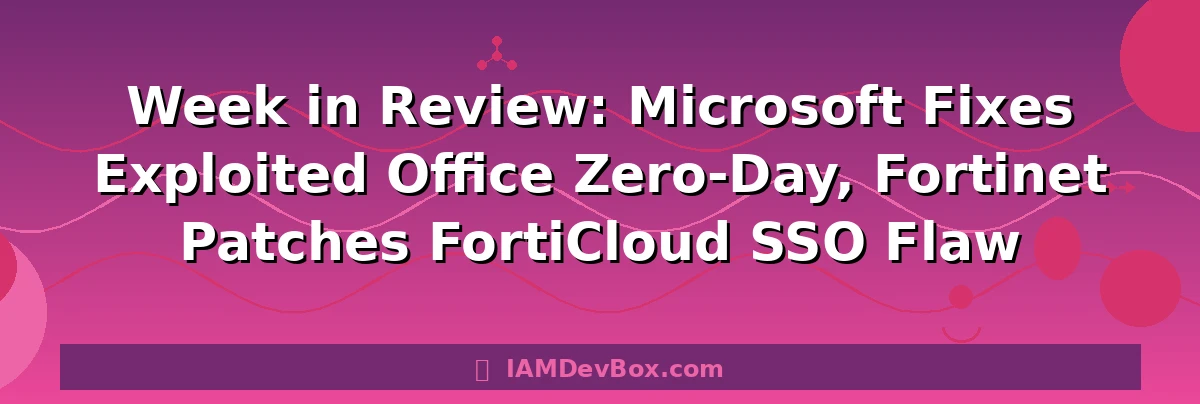 Week in Review: Microsoft Fixes Exploited Office Zero-Day, Fortinet Patches FortiCloud SSO Flaw