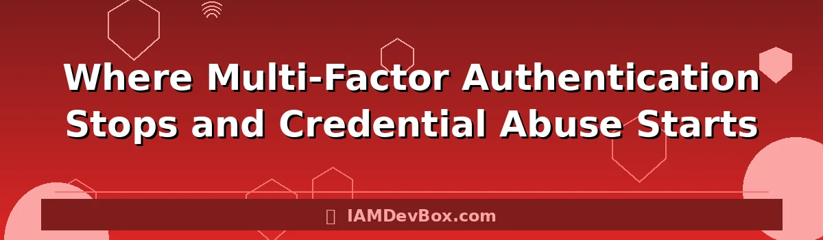 Where Multi-Factor Authentication Stops and Credential Abuse Starts